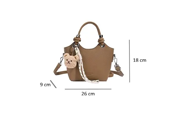 Vintage Bucket Shoulder Bag – Minimalist Classic Tote with Zipper & Large Capacity