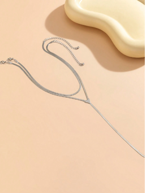 Snake Bone Layered Necklace Set