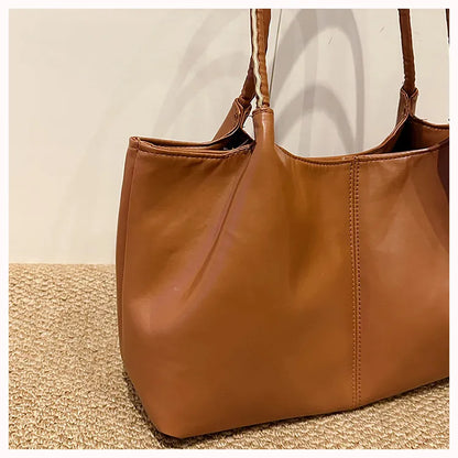 Spacious Shoulder Bag – Large Office & Casual Tote in Plain Design