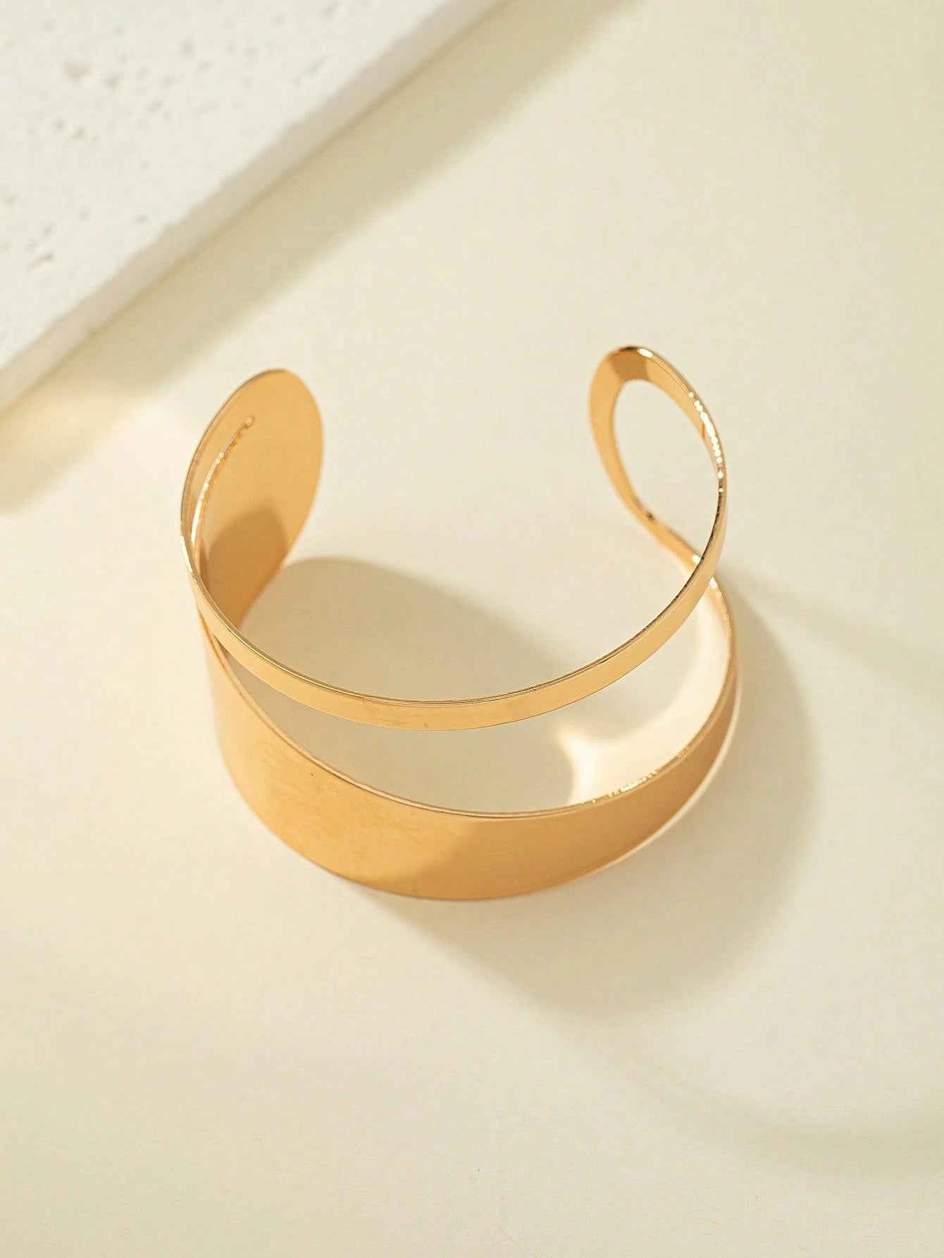 1PC Hollow Out Geometric Open Cuff Bangle for Women | Trendy Gold Statement Bracelet Jewelry