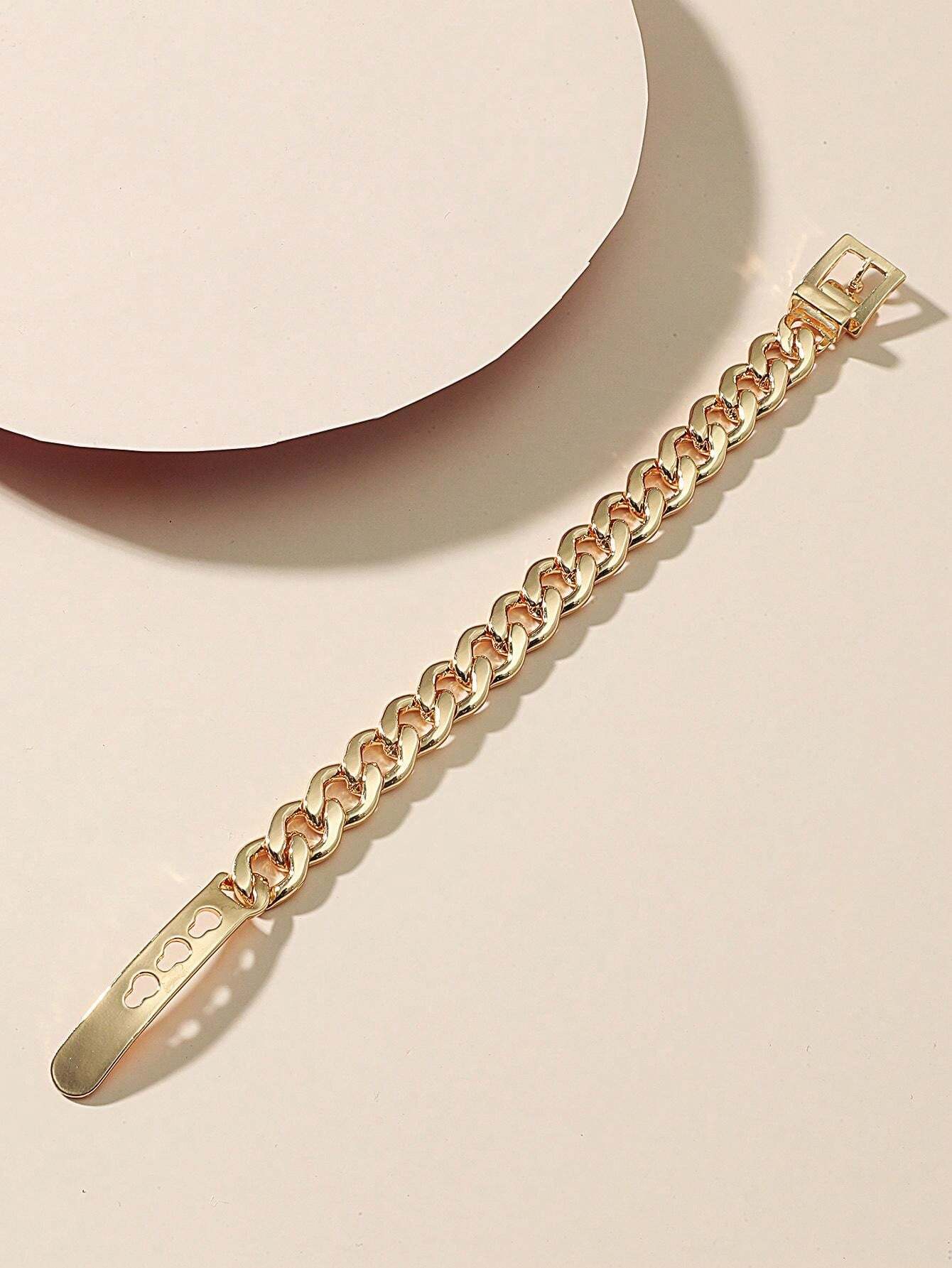 Trendy Buckle Design Bracelet | Gold & Silver Metal Belt-Style Bangle for Daily & Party Wear