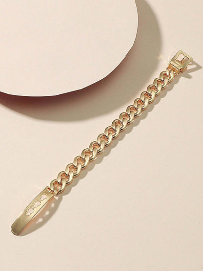Trendy Buckle Design Bracelet | Gold & Silver Metal Belt-Style Bangle for Daily & Party Wear