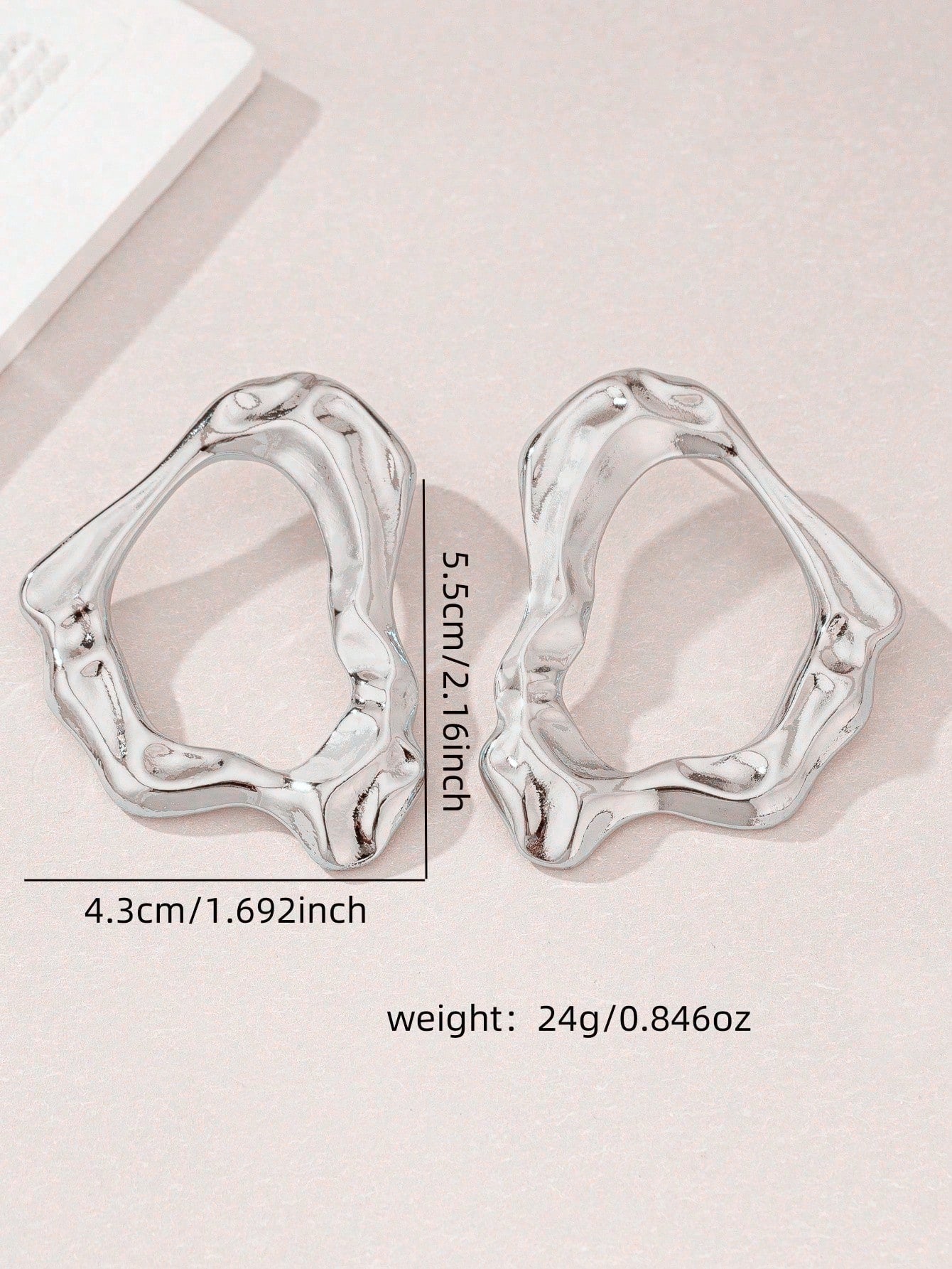 European & American Geometric Asymmetrical Hollow Stud Earrings