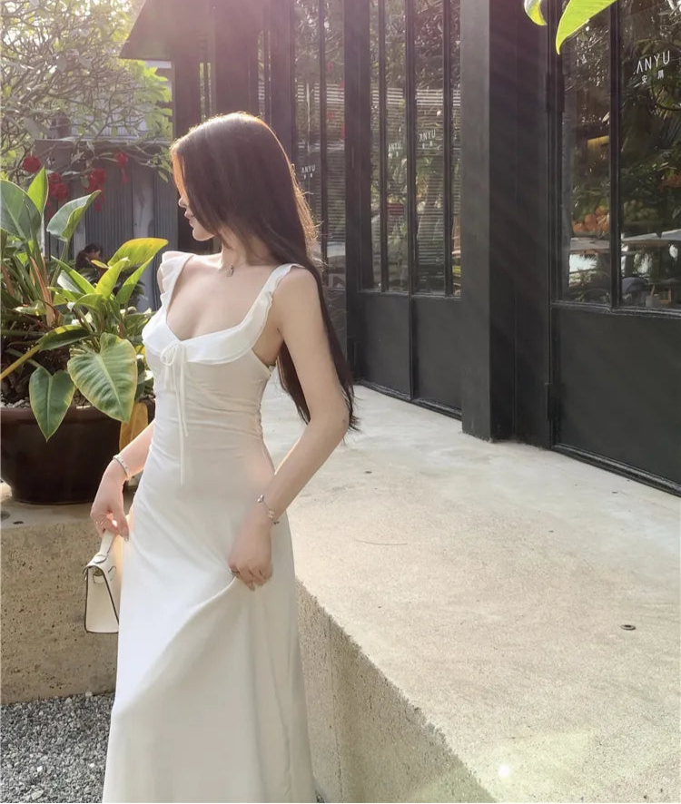 Bodycon Maxi Dress – Cap Sleeve Lace-Up Evening Gown