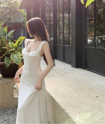 Bodycon Maxi Dress – Cap Sleeve Lace-Up Evening Gown