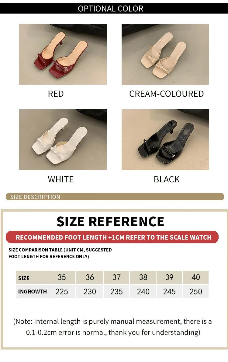 Elegant 2-Inch Bowknot Heels for Women – Open-Toe Slip-On Sandals