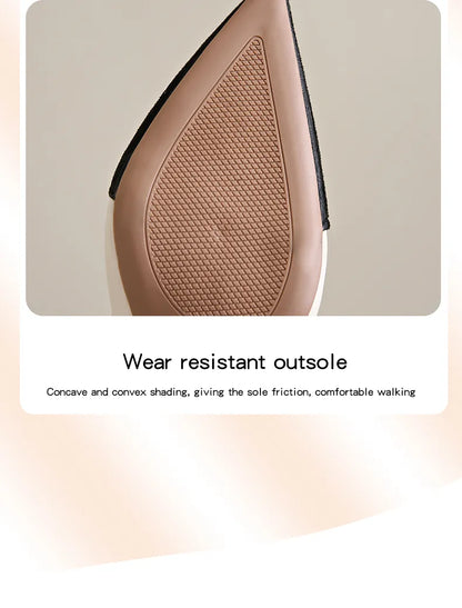 Elegant Pointed Toe Slingback Heels for Women | PU Leather Cone Stilettos