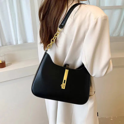 Minimalist Hobo Shoulder Bag – Soft Casual Handbag with Zipper in 5 Colors
