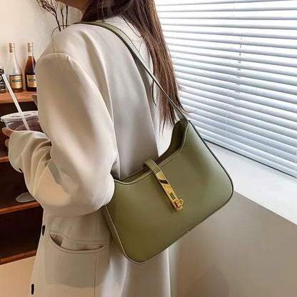 Minimalist Hobo Shoulder Bag – Soft Casual Handbag with Zipper in 5 Colors