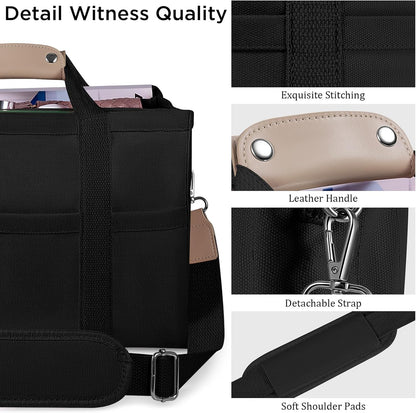 Women’s Large Capacity Canvas Tote Bag – Multi-Compartment Urban Shoulder Handbag for Work & Everyday Use