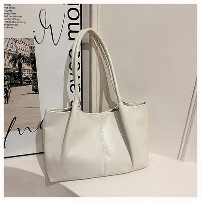 Spacious Shoulder Bag – Large Office & Casual Tote in Plain Design