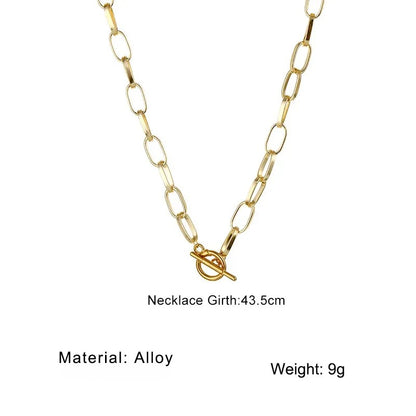 Geometric Snake Chain Necklace for Women – Gold & Silver Tone Punk Choker, Minimalist Metal Layered Style