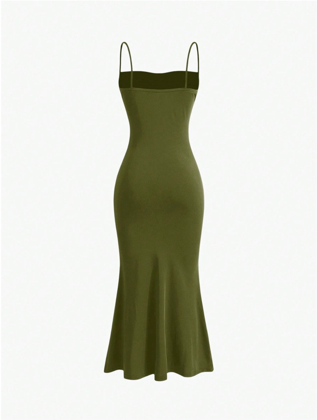 Elegant Pleated Mermaid Cami Maxi Dress – Ruched Backless Slip Dress for Evening & Parties