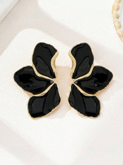 Trendy Metal Leaf Drop Earrings | Stylish Geometric Design for Daily & Party Wear