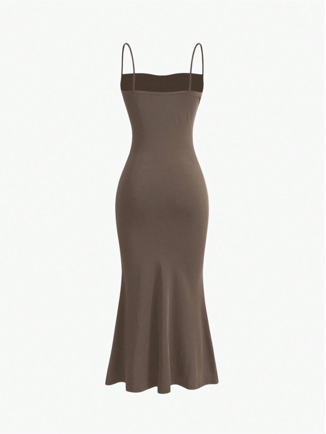 Elegant Pleated Mermaid Cami Maxi Dress – Ruched Backless Slip Dress for Evening & Parties