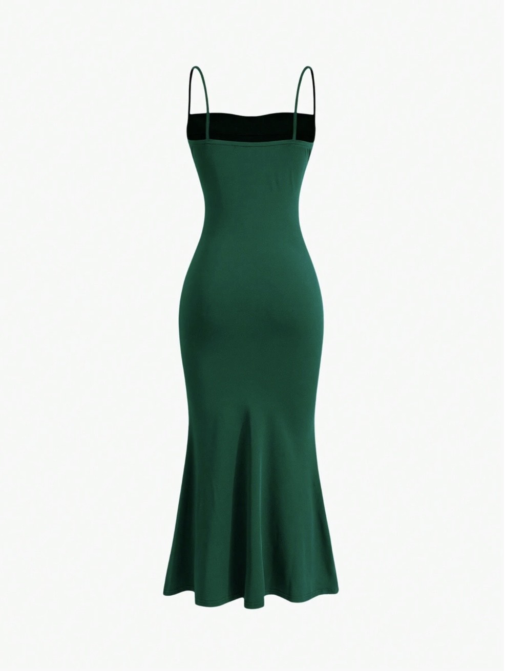 Elegant Pleated Mermaid Cami Maxi Dress – Ruched Backless Slip Dress for Evening & Parties