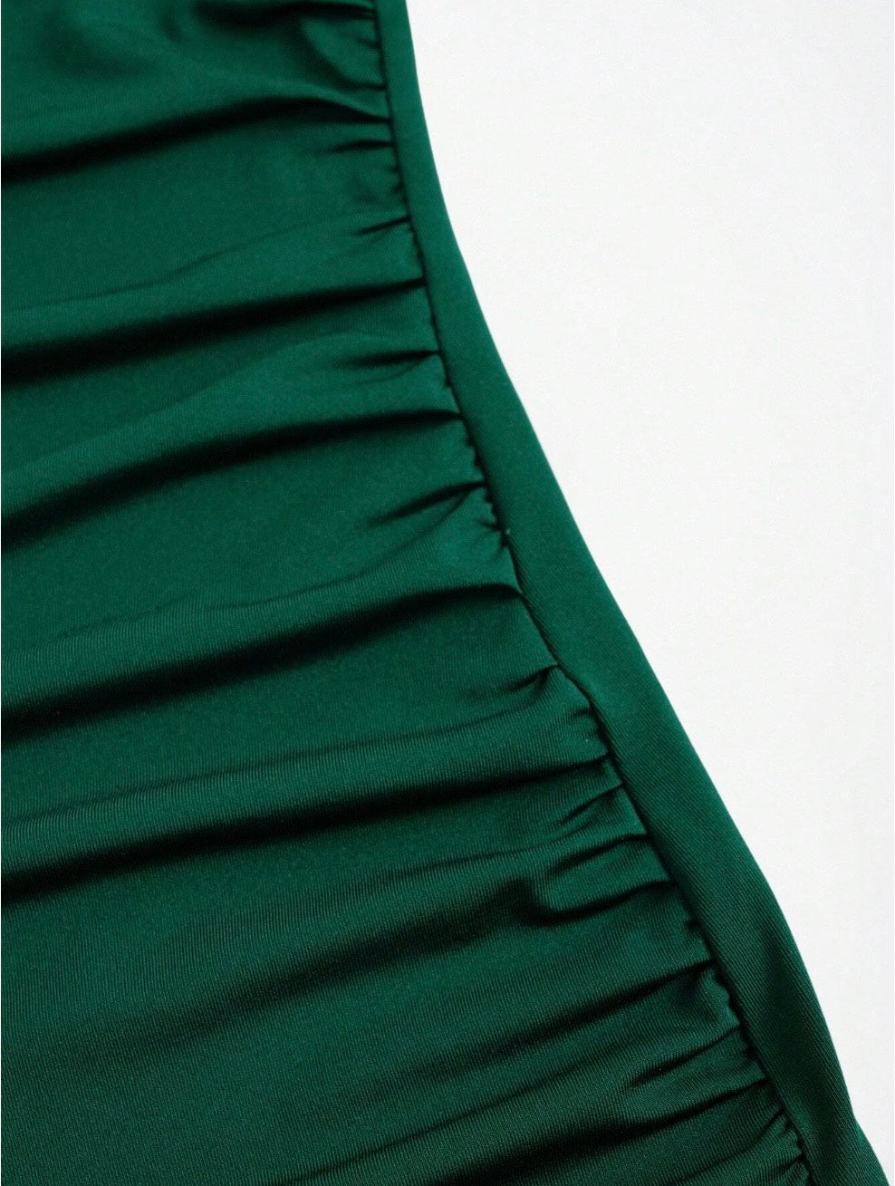 Elegant Pleated Mermaid Cami Maxi Dress – Ruched Backless Slip Dress for Evening & Parties