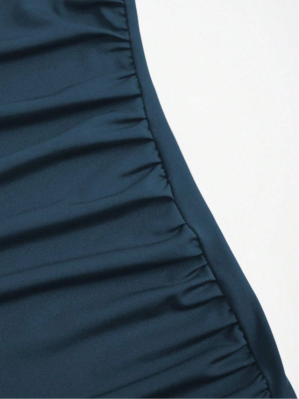 Elegant Pleated Mermaid Cami Maxi Dress – Ruched Backless Slip Dress for Evening & Parties