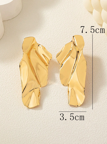 Exaggerated Wave Summer Earrings| Luxury Geometric Studs