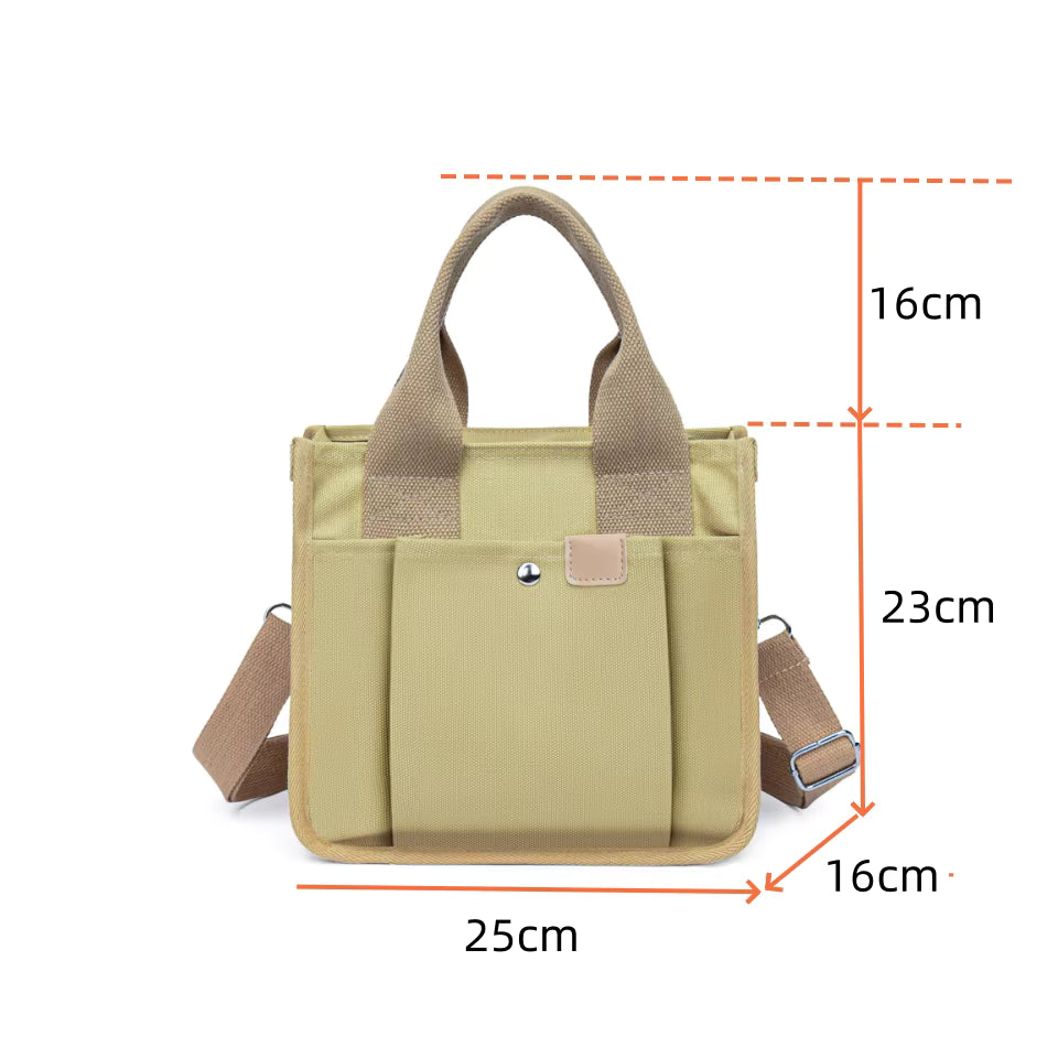 High-Quality Canvas Tote Bag – Large Capacity Shoulder & Crossbody Handbag for Travel and Office
