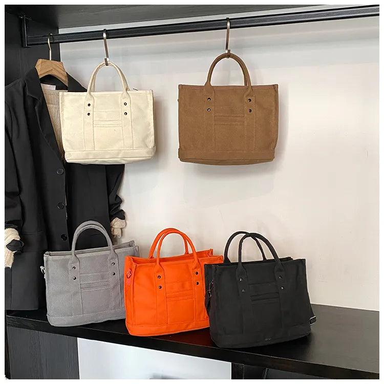 Canvas Shoulder Bag – Multi-Functional Crossbody Tote, Casual Daily Handbag, Lightweight & Durable