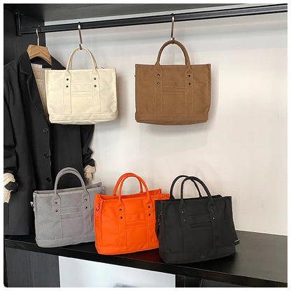 Canvas Shoulder Bag – Multi-Functional Crossbody Tote, Casual Daily Handbag, Lightweight & Durable