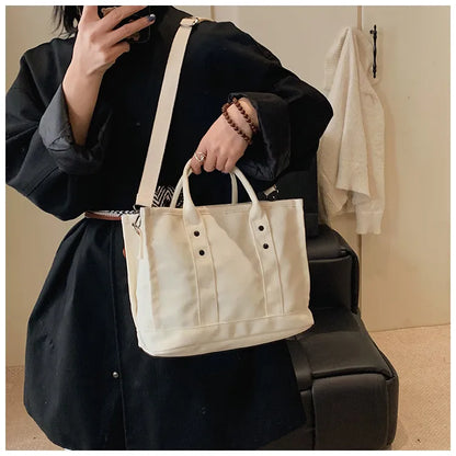 Canvas Shoulder Bag – Multi-Functional Crossbody Tote, Casual Daily Handbag, Lightweight & Durable