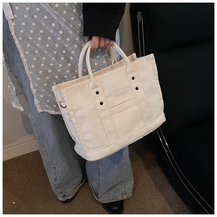 Canvas Shoulder Bag – Multi-Functional Crossbody Tote, Casual Daily Handbag, Lightweight & Durable