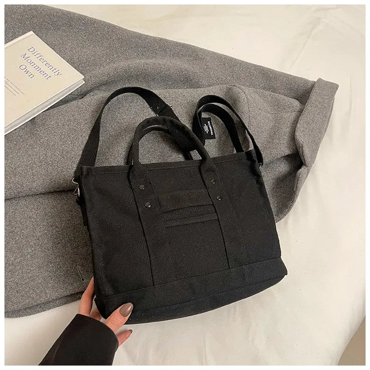 Canvas Shoulder Bag – Multi-Functional Crossbody Tote, Casual Daily Handbag, Lightweight & Durable