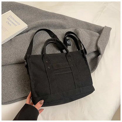 Canvas Shoulder Bag – Multi-Functional Crossbody Tote, Casual Daily Handbag, Lightweight & Durable