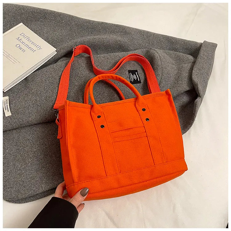 Canvas Shoulder Bag – Multi-Functional Crossbody Tote, Casual Daily Handbag, Lightweight & Durable