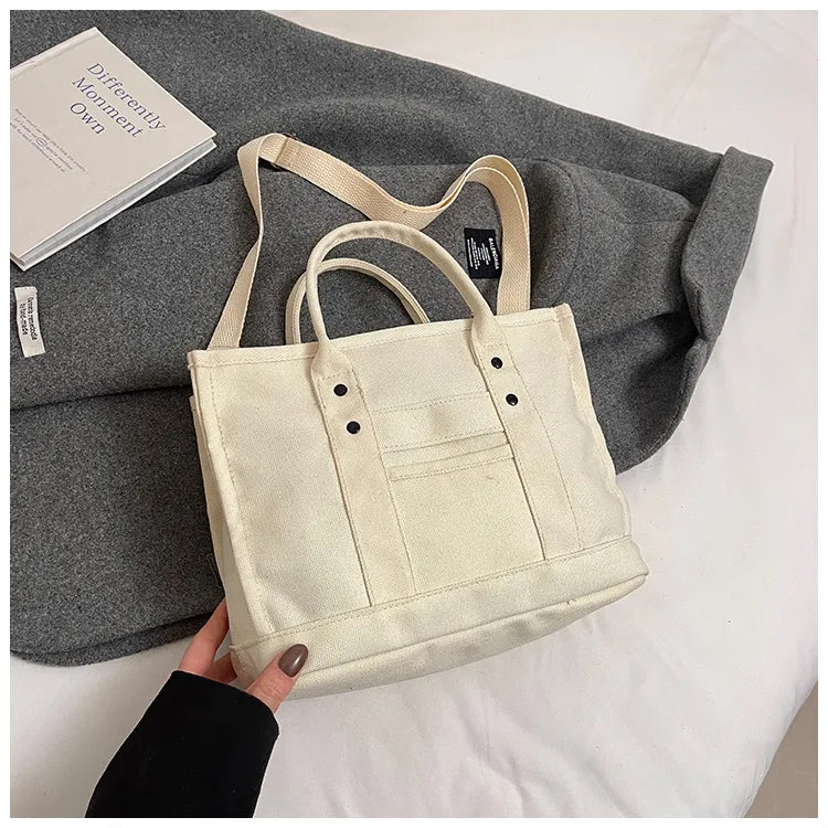 Canvas Shoulder Bag – Multi-Functional Crossbody Tote, Casual Daily Handbag, Lightweight & Durable