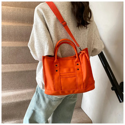 Canvas Shoulder Bag – Multi-Functional Crossbody Tote, Casual Daily Handbag, Lightweight & Durable