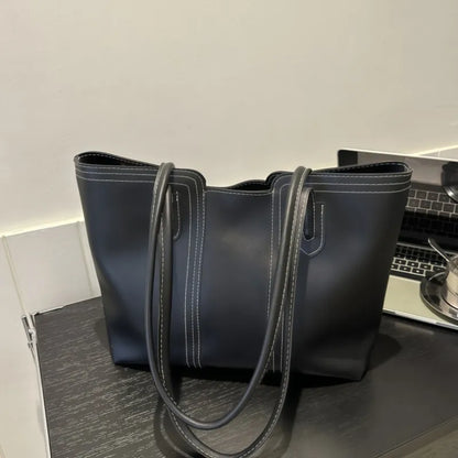 Large Capacity Tote Bag – Lightweight Square Shoulder Handbag for Daily & Work Use