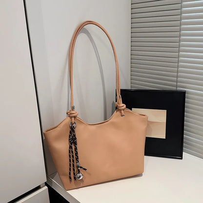 Shoulder Tote Bag – Large Capacity Spring Fashion Handbag with Zipper Closure