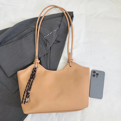 Shoulder Tote Bag – Large Capacity Spring Fashion Handbag with Zipper Closure