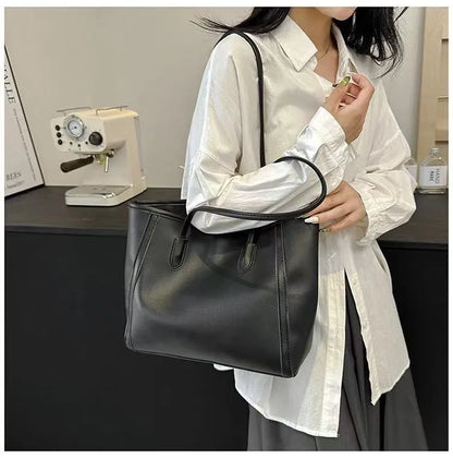 Tote Shoulder Bag – Large Capacity Zipper Tote with Keychain, Everyday Fashion Handbag