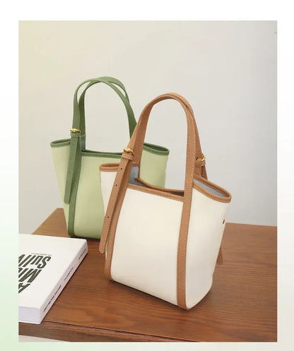 Bucket Tote Bag – 2-Piece Set with Inner Pouch, Shoulder Bag with Magnetic Closure