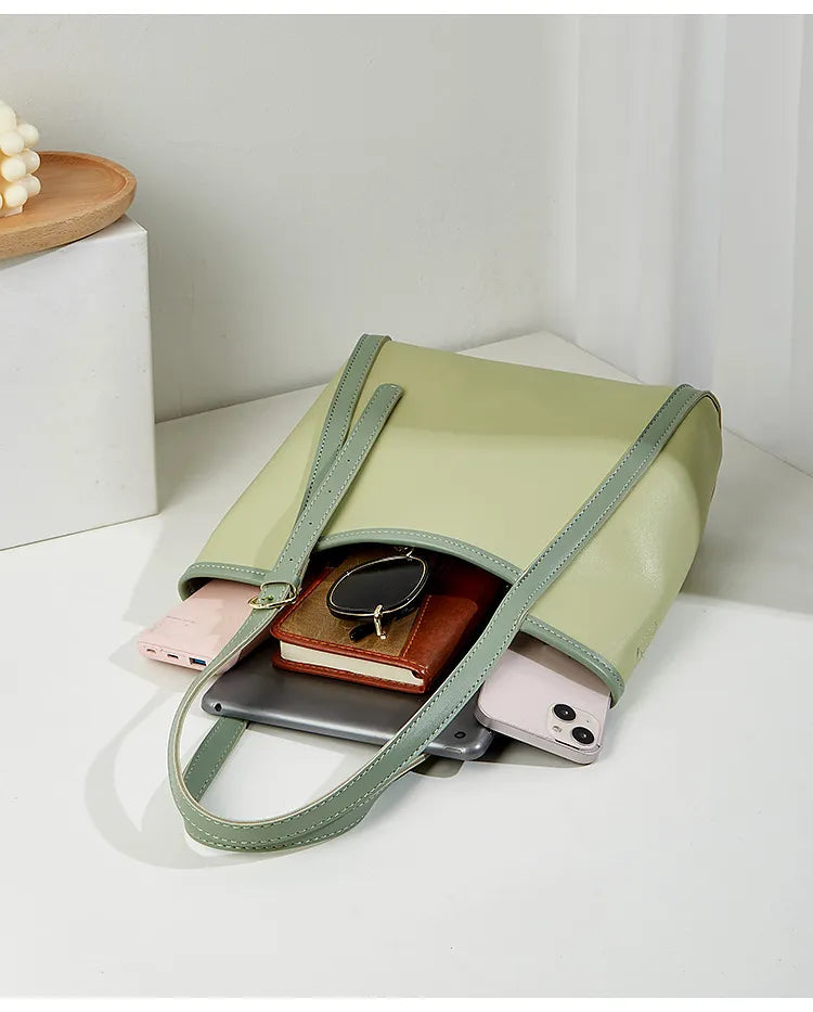 Bucket Tote Bag – 2-Piece Set with Inner Pouch, Shoulder Bag with Magnetic Closure
