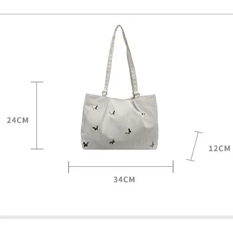 Canvas Tote Bag – Butterfly Shoulder Tote Bag
