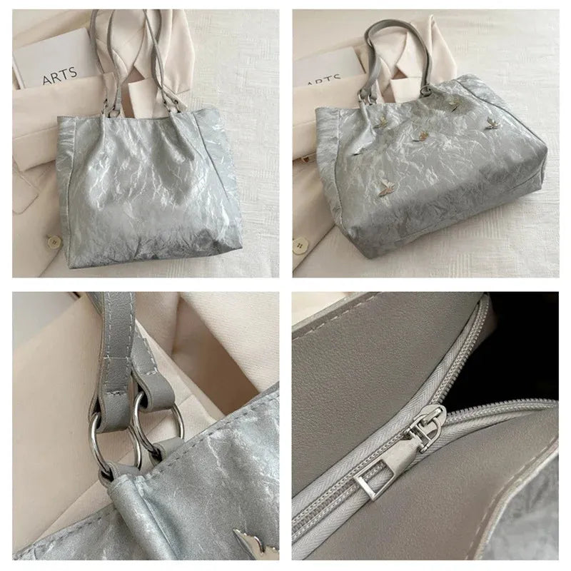 Canvas Tote Bag – Butterfly Shoulder Tote Bag
