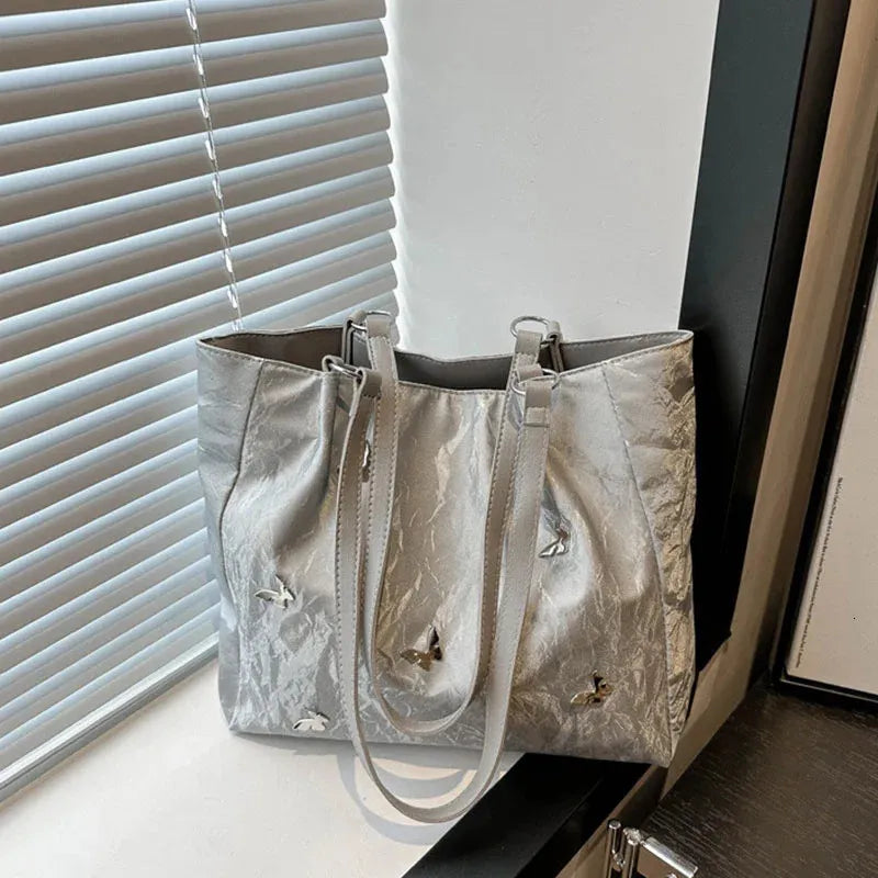 Canvas Tote Bag – Butterfly Shoulder Tote Bag