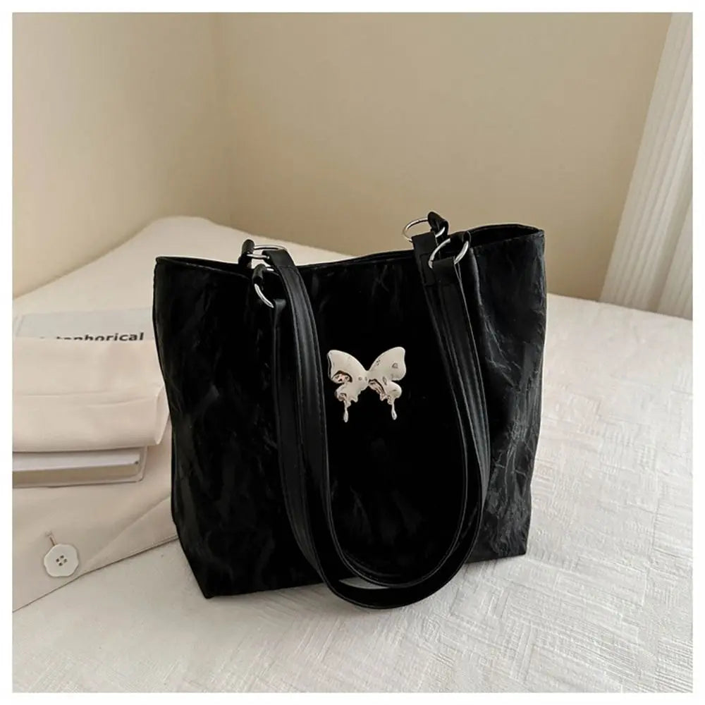 Tote Bag – Butterfly Shoulder Bag, Zipper Closure