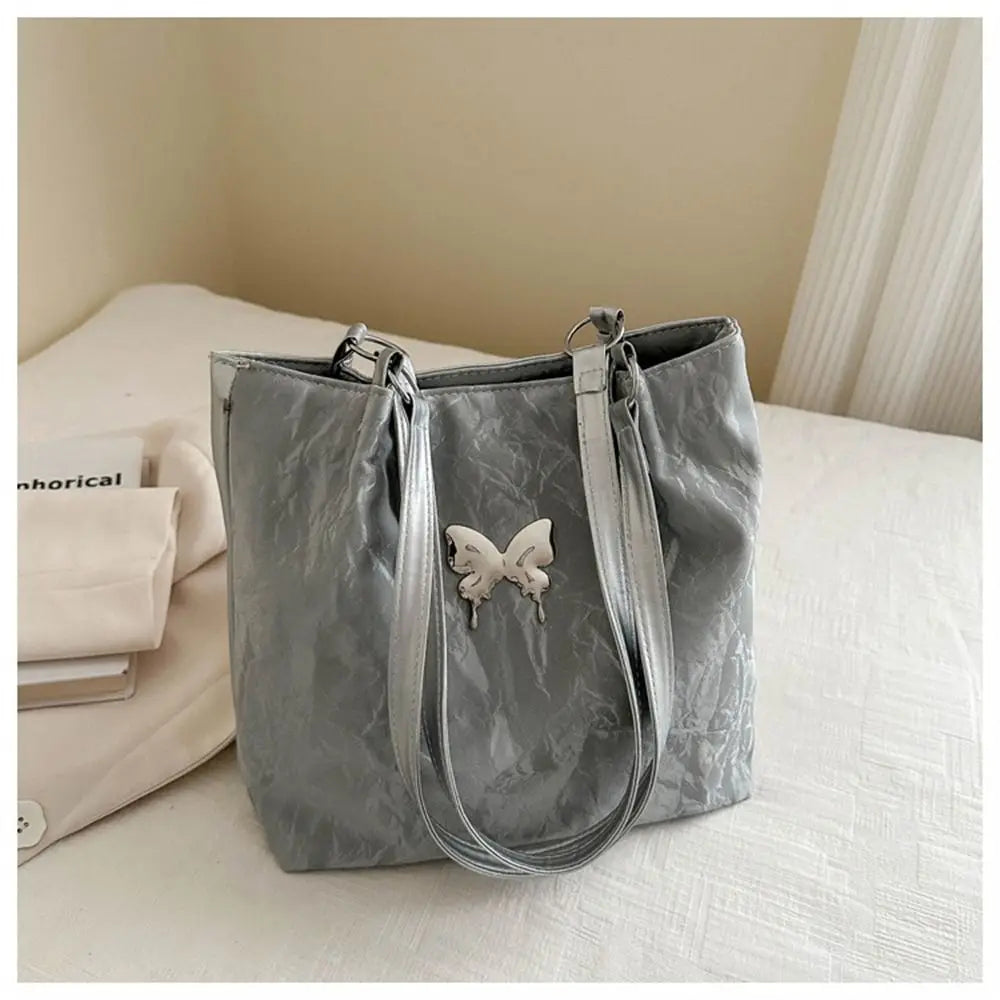 Tote Bag – Butterfly Shoulder Bag, Zipper Closure