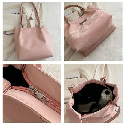 Tote Bag – Butterfly Shoulder Bag, Zipper Closure