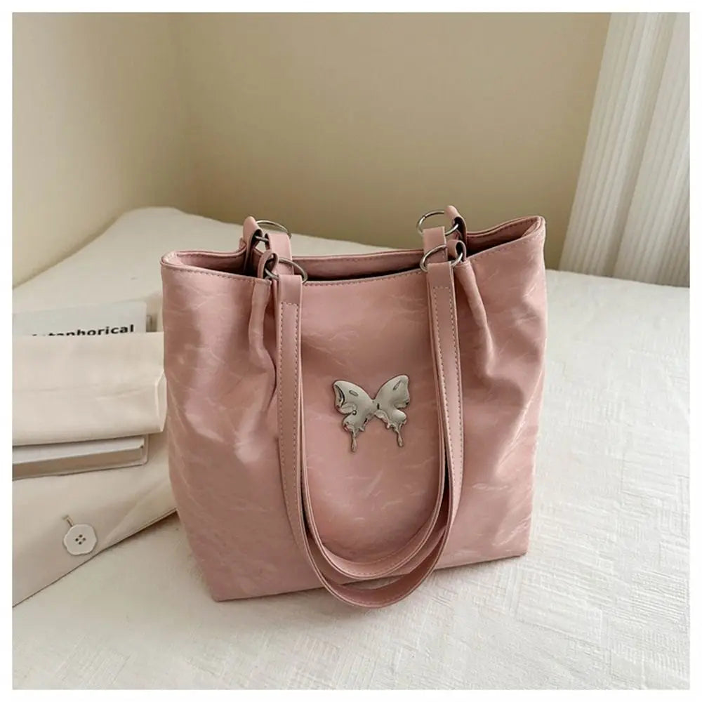Tote Bag – Butterfly Shoulder Bag, Zipper Closure