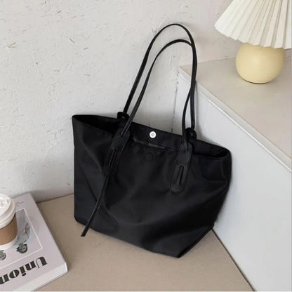 Nylon Canvas Tote Bag – Retro Shoulder Bag, Lightweight Casual Everyday Carry