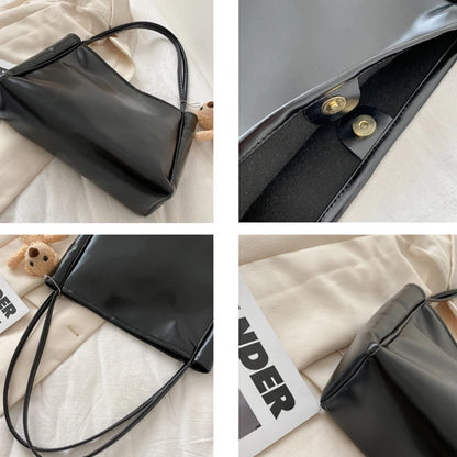PU Leather Tote Bag – Minimalist Shoulder Bag for Daily, Office & Casual Outfits