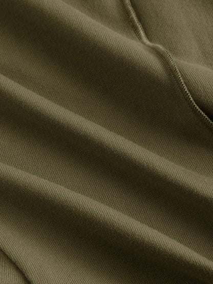 Fashzeo army green mock neck sleeveless long dress featuring a sleek bodycon fit and high neck for an elegant party wear aesthetic.1