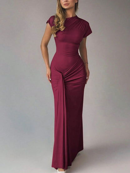 Fashzeo burgundy lace-up bandage mini dress featuring ruffle sleeves and a corset-style front for a vintage coquette aesthetic.1